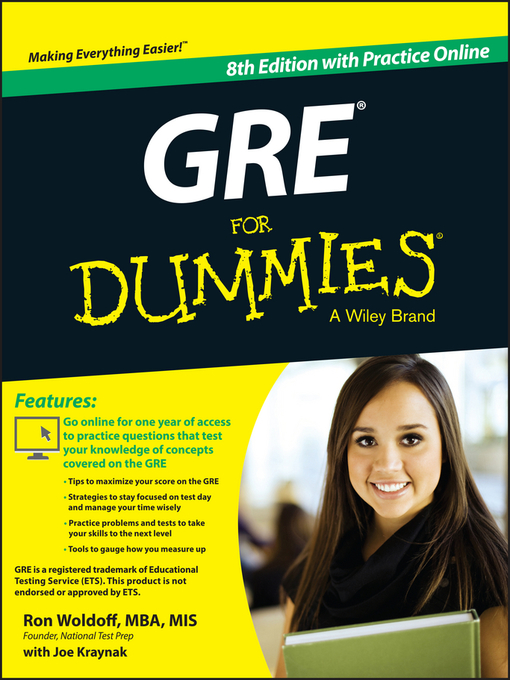 Title details for GRE For Dummies by Ron Woldoff - Available